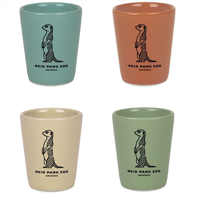 DX9053 2 Oz. Ceramic Groove Shot Glass With Custom Imprint